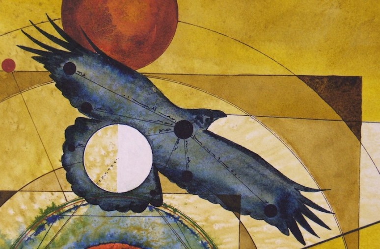 Abstract Flight of the Raven