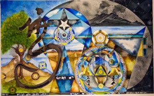 The Earth a Journey, 25x39 Rives BFK with FW Inks